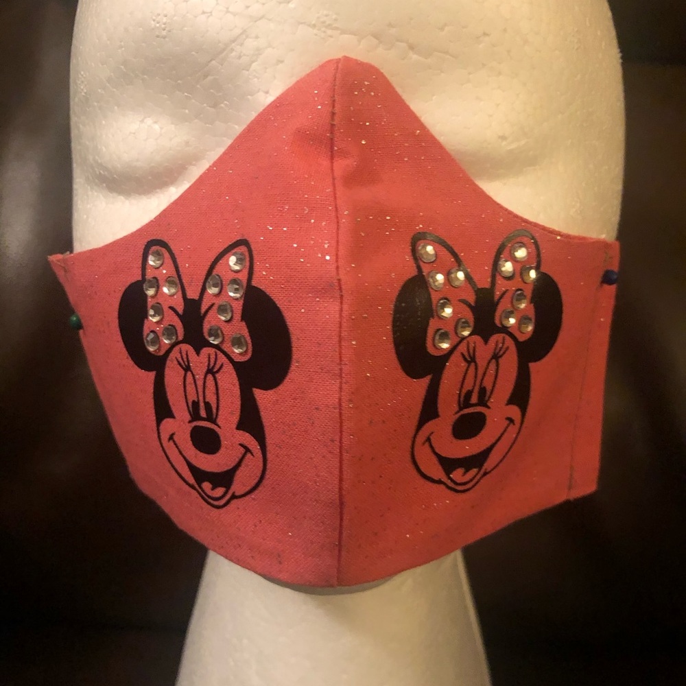 Toddler face mask. Pink and sparkly. Age 1-3